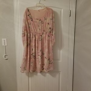 Pink Blush floral maternity dress